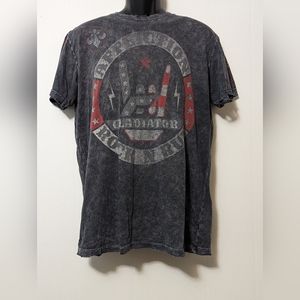 Men's Insane Y2K Affliction Double Sided Black T Shirt Size Large